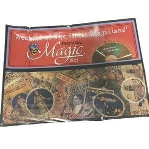 NEW Secrets of The Great Magicians Royal Magic Set w/ Instructional DVD, 8-Adult